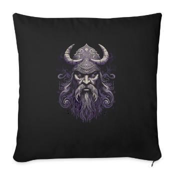 Valhalla Warrior The gift for Nordmann fans. - Sofa pillowcase 17,3'' x 17,3'' (45 x 45 cm) - black - Front
