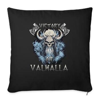 Walhalla Krieger Das Geschenk für Asgard-Fans - Sofakissenbezug 45 x 45 cm - Schwarz - Vorne