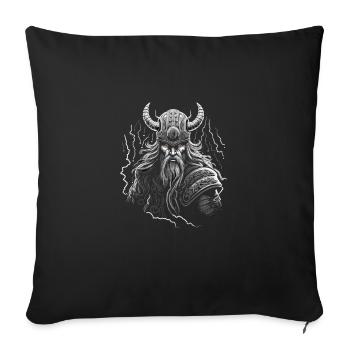Valhalla Warrior Le cadeau pour les fans de Valhalla - Housse de coussin décorative 45 x 45 cm - noir - Devant