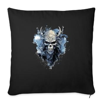 Vikings nordiques Le cadeau pour les fans de Vikings - Housse de coussin décorative 45 x 45 cm - noir - Devant