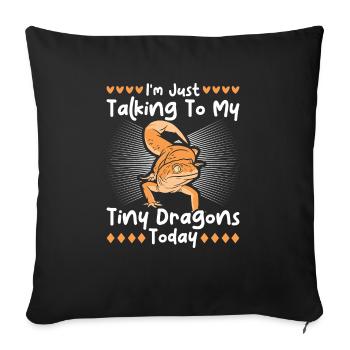 Reptile Lover Lizard Collector Crestie - Sofa pillowcase 17,3'' x 17,3'' (45 x 45 cm) - black - Front