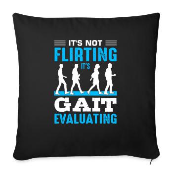 PT Physiotherapie Physiotherapeutin Job - Sofakissenbezug 45 x 45 cm - Schwarz - Vorne