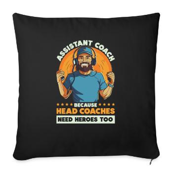 Entraîneur adjoint Entraîneur sportif Entraîneur d’équipe - Housse de coussin décorative 45 x 45 cm - noir - Devant