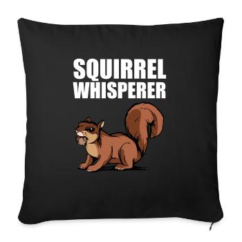 Animal Forest Rodent Cool Squirrel Whisperer - Sofa pillowcase 17,3'' x 17,3'' (45 x 45 cm) - black - Front