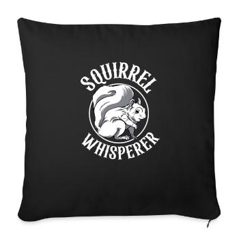 Cool Squirrel Whisperer Animal Forest Rodent - Sofa pillowcase 17,3'' x 17,3'' (45 x 45 cm) - black - Front