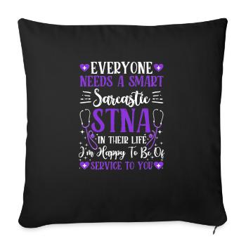 Service To You - State Tested Nursing Assistant - Sofa pillowcase 17,3'' x 17,3'' (45 x 45 cm) - black - Front