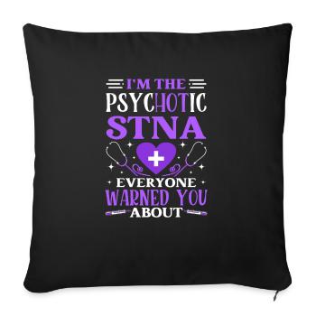 PSYC-HOT-IC STNA-State Tested Nursing Assistant - Sofa pillowcase 17,3'' x 17,3'' (45 x 45 cm) - black - Front