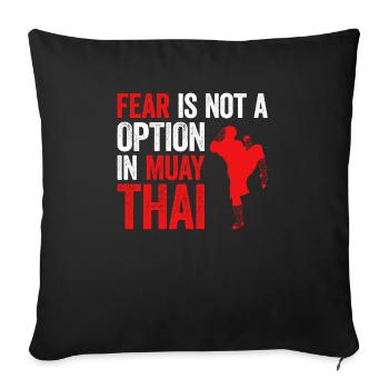 Muay Thai Boxing - Sofakissenbezug 45 x 45 cm - Schwarz - Vorne
