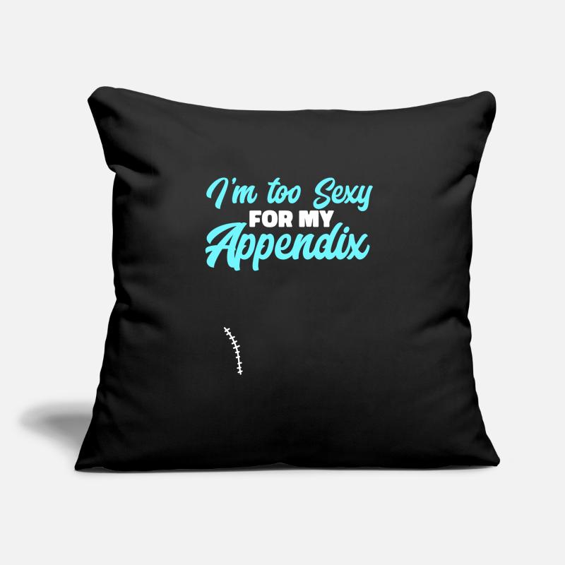 Appendicectomie Appendicite Housse de coussin décorative 45 x 45 cm