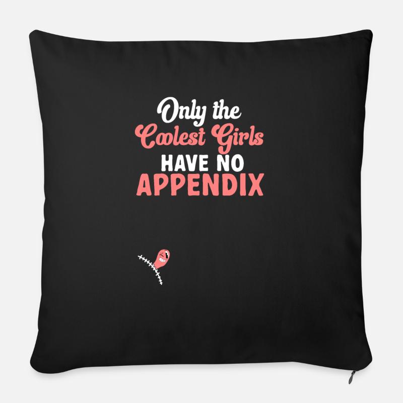 Appendectomy Appendicitis - Sofa pillowcase 17,3'' x 17,3'' (45 x 45 cm) - black