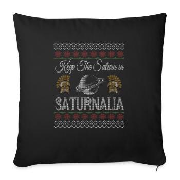 Gardez Saturne dans l’histoire de la - Housse de coussin décorative 45 x 45 cm - noir - Devant