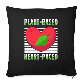 Régime alimentaire végétarien végétalien - Housse de coussin décorative 45 x 45 cm - noir - Devant