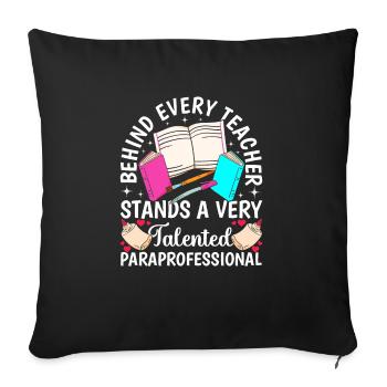Drôle Talentueux Para Professeur - Housse de coussin décorative 45 x 45 cm - noir - Devant