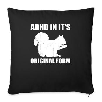 Animal Cool Forest TDAH dans sa forme originale Squi - Housse de coussin décorative 45 x 45 cm - noir - Devant