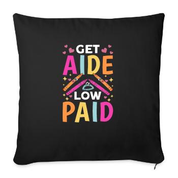 Parapro Teacher Assistant Paraprofessionales - Sofa pillowcase 17,3'' x 17,3'' (45 x 45 cm) - black - Front
