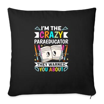 Instructeur Parapro Drôle Paraprofessionnel - Housse de coussin décorative 45 x 45 cm - noir - Devant