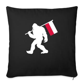 Pologne - Housse de coussin décorative 45 x 45 cm - noir - Devant