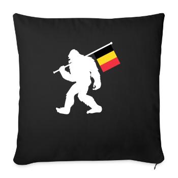 Belgium - Sofa pillowcase 17,3'' x 17,3'' (45 x 45 cm) - black - Front