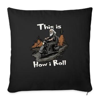Comment faire rouler des trottinettes électriques amusantes pour - Housse de coussin décorative 45 x 45 cm - noir - Devant