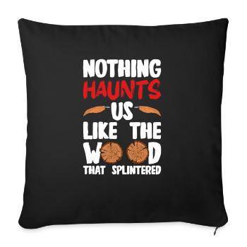 Wood Shining Wood Carving - Sofa pillowcase 17,3'' x 17,3'' (45 x 45 cm) - black - Front