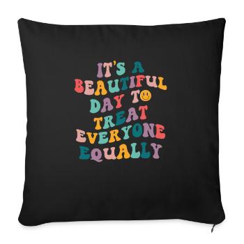Féminisme Féminisme Égalité des femmes - Housse de coussin décorative 45 x 45 cm - noir - Devant