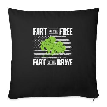 Fart Farting Crop Duster Dad Humor - Sofa pillowcase 17,3'' x 17,3'' (45 x 45 cm) - black - Front
