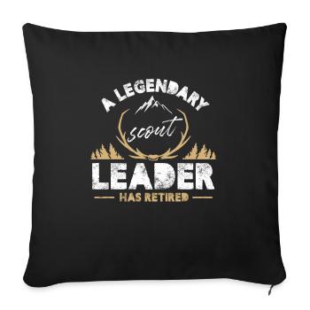 a legendary scout leader has retired Design - Sofa pillowcase 17,3'' x 17,3'' (45 x 45 cm) - black - Front