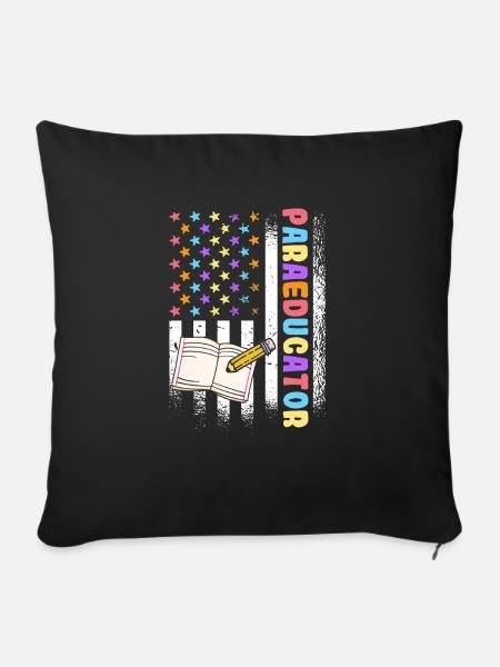 Klassenzimmer Assistent Paraprofessional US - Sofakissenbezug 45 x 45 cm - Schwarz