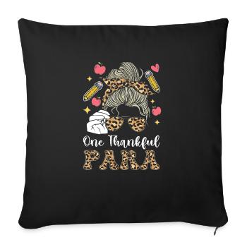 Paraprofessional -Paraeducator -Parapro Im - Sofa pillowcase 17,3'' x 17,3'' (45 x 45 cm) - black - Front
