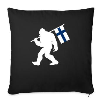 Finland Bigfoot - Sofa pillowcase 17,3'' x 17,3'' (45 x 45 cm) - black - Front