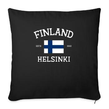 Finland - Sofa pillowcase 17,3'' x 17,3'' (45 x 45 cm) - black - Front