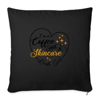 Esthéticienne, Soins de la peau, Beauté, Dermantologue, - Housse de coussin décorative 45 x 45 cm - noir - Devant