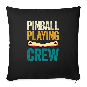 Pinball Machine Pinball Machine - Sofa pillowcase 17,3'' x 17,3'' (45 x 45 cm) - black - Front