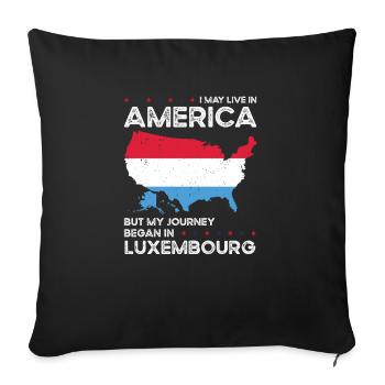 Luxembourgeois American Patriot USA - Housse de coussin décorative 45 x 45 cm - noir - Devant