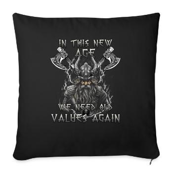 Walhalla Erbe Geschenk einer Kriegerkultur - Sofakissenbezug 45 x 45 cm - Schwarz - Vorne