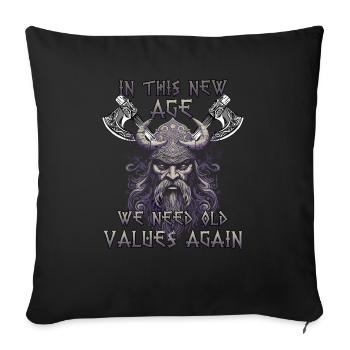 Valhalla warriors gift to a warrior culture - Sofa pillowcase 17,3'' x 17,3'' (45 x 45 cm) - black - Front
