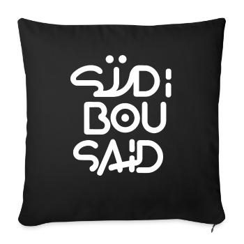 Sidi bou said - Housse de coussin décorative 45 x 45 cm - noir - Devant