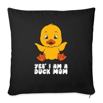 Funny Duck Cute Ducks - Sofa pillowcase 17,3'' x 17,3'' (45 x 45 cm) - black - Front
