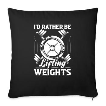 Lifting Weights Workout Training Weight Lifting - Sofa pillowcase 17,3'' x 17,3'' (45 x 45 cm) - black - Front