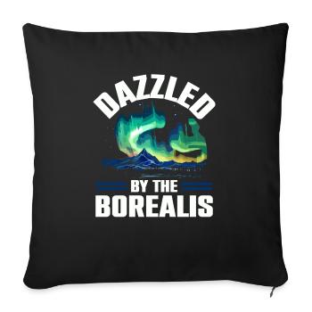 Aurora Borealis Dark Sky Nature Lichtspiel - Sofakissenbezug 45 x 45 cm - Schwarz - Vorne
