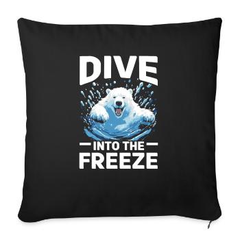 Polar Bear Plunge Eau glacée Polar Plunge - Housse de coussin décorative 45 x 45 cm - noir - Devant