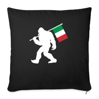 Italy - Sofa pillowcase 17,3'' x 17,3'' (45 x 45 cm) - black - Front
