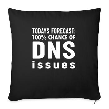 « Prévisions d’aujourd’hui » Nerd drôle de l’ingénierie système - Housse de coussin décorative 45 x 45 cm - noir - Devant
