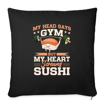 Japanese - Sofa pillowcase 17,3'' x 17,3'' (45 x 45 cm) - black - Front