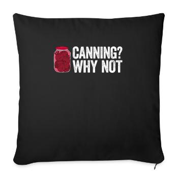 Funny Canning - Sofa pillowcase 17,3'' x 17,3'' (45 x 45 cm) - black - Front