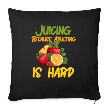Juicing Men Women Juicer Cleanse Smoothie Juice - Sofa pillowcase 17,3'' x 17,3'' (45 x 45 cm) - black - Front