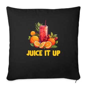 Juicing Men Women Juicer Cleanse Smoothie Juice - Sofa pillowcase 17,3'' x 17,3'' (45 x 45 cm) - black - Front