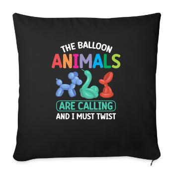 Balloon Animal Party Balloon Artist - Sofa pillowcase 17,3'' x 17,3'' (45 x 45 cm) - black - Front