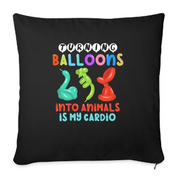 Balloon Animal Party Balloon Artist - Sofa pillowcase 17,3'' x 17,3'' (45 x 45 cm) - black - Front