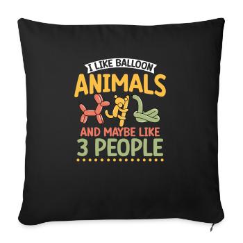 Balloon Animal Party Balloon Artist - Sofa pillowcase 17,3'' x 17,3'' (45 x 45 cm) - black - Front